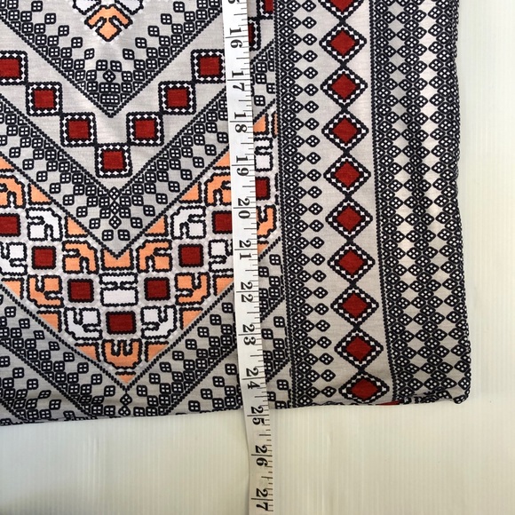 Tigerlily M 12 Aztec Print Stretchy Bodycon Skirt Pull On Knee Length - Picture 6 of 6